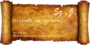 Szilvásy Jozefa névjegykártya